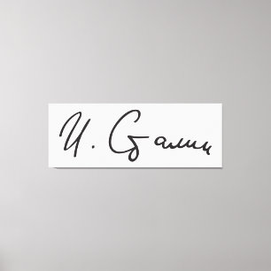 Unterschrift von die Sowjetunions-Premier Josef Leinwanddruck