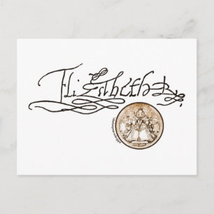 Unterschrift von Elisabeth I. (Version 1) Postkarte