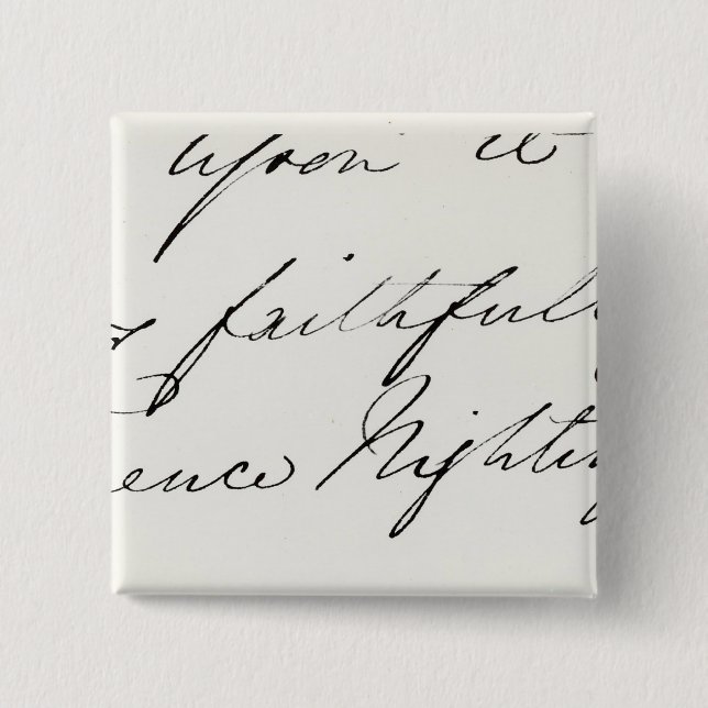 Unterschrift von Florence Nightingale Button (Vorderseite)