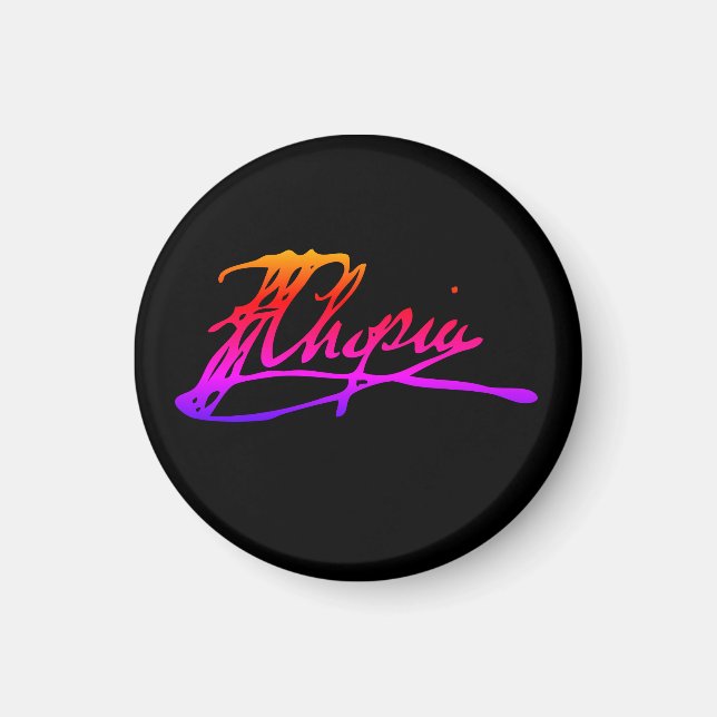 Unterschrift von Frédéric Chopin Magnet (Vorne)