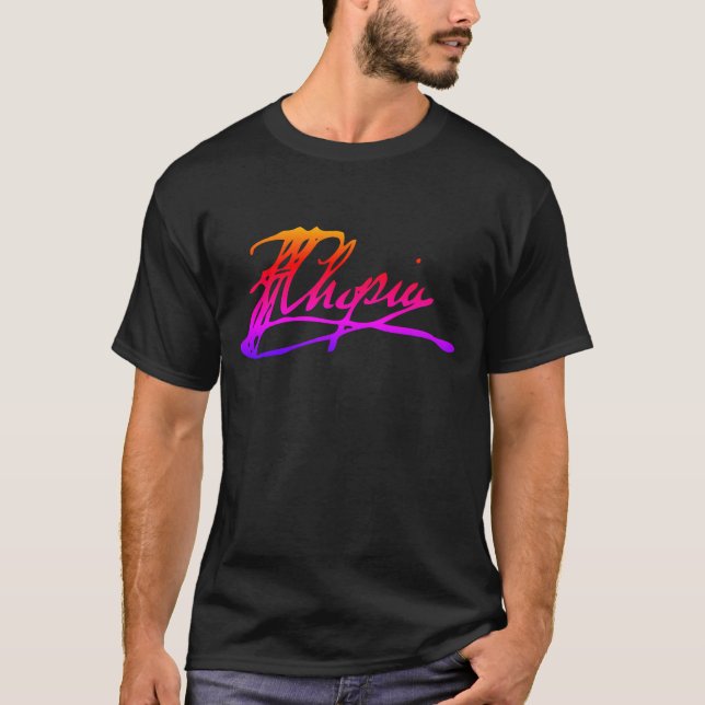 Unterschrift von Frédéric Chopin T-Shirt (Vorderseite)