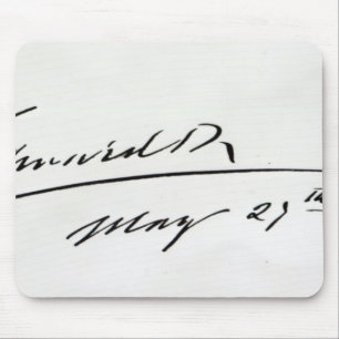 Unterschrift von König Edward VII, am 29. Mai 190 Mousepad