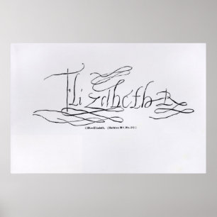 Unterschrift von Königin Elizabeth I. Poster