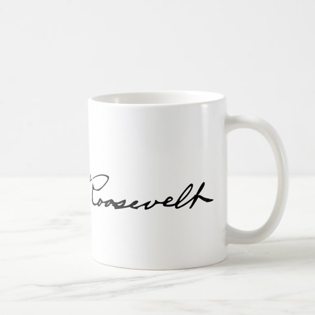 Unterschrift von Präsidenten Theodore Roosevelt Kaffeetasse (Rechts)
