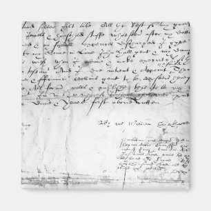 Unterschrift von William Shakespeare, 1616 Magnet