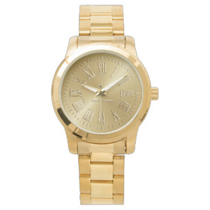 Unterschriften-Gold Armbanduhr