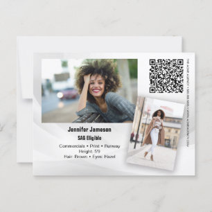 Unterschriften-Postkarten-QR-Code-Schauspieler-Mod Postkarte