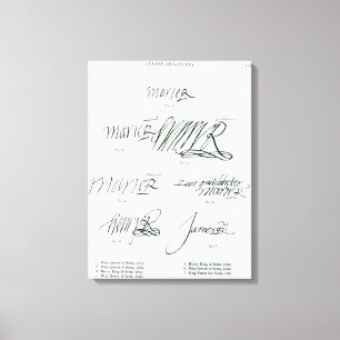 Unterschriften von Mary-Königin der Schotten Leinwanddruck