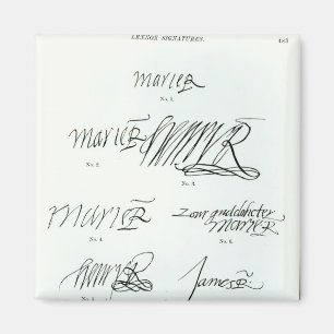 Unterschriften von Mary-Königin der Schotten Magnet