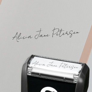 Unterschriftsskript Ihren Namen personalisiert Permastempel