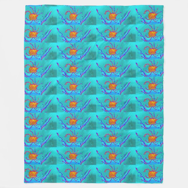 Untersee Kunst, Coole Krebse Fleecedecke (Vorderseite)