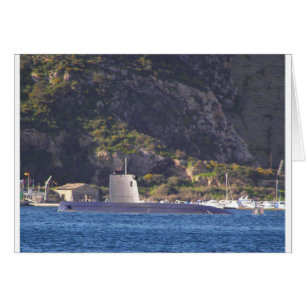 Unterseeboot, das zum Meer sich setzt