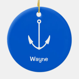 Unterseeboot Ihr Text-Anker Keramik Ornament