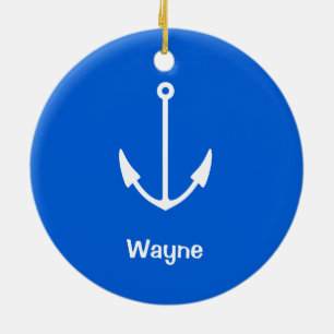 Unterseeboot Ihr Text-Anker Keramik Ornament