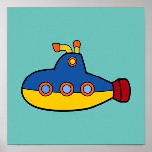 Unterseeboot-Illustration Poster