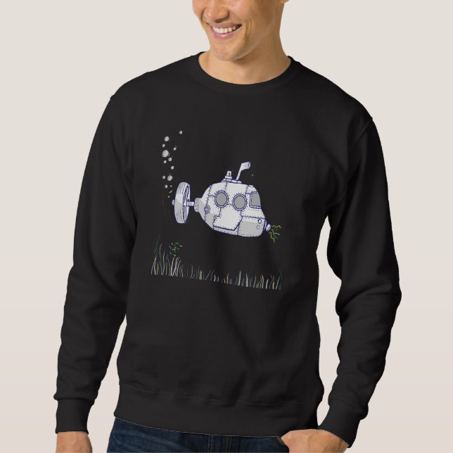 Unterseeboot mit Turbinenantrieb im Sweatshirt (Vorderseite)