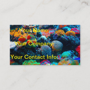 Unterseeisches tropisches Korallenriff Visitenkarte