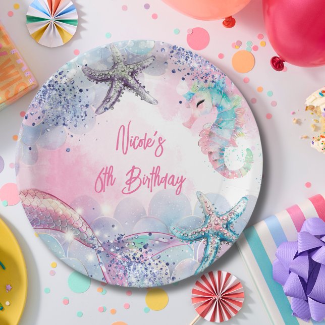 Unterseezauberei Geburtstagsbash Pappteller (Von Creator hochgeladen)