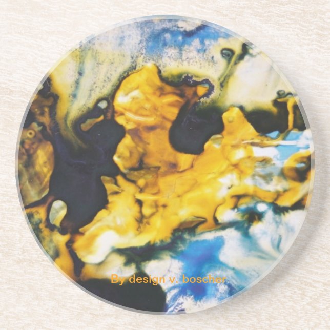 Unterseite - von - Tintenglas Sandstein Untersetzer (Vorne)