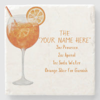 Untersetzer Aperol-Spritz-Rezept
