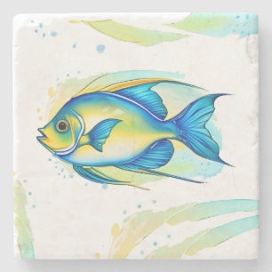 Untersetzer - Aquarell-Serie: Kaiserfisch