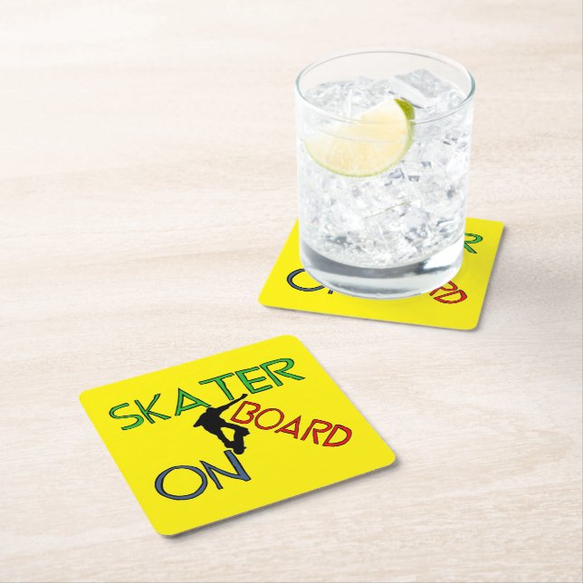 Untersetzer auf Papier - Skater an Bord (Vor Ort)
