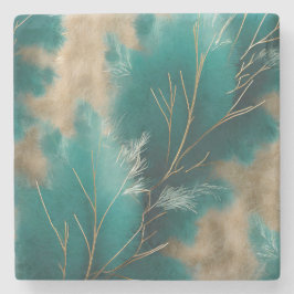 Untersetzer aus aquamarinem Marmor - Untersetzer d