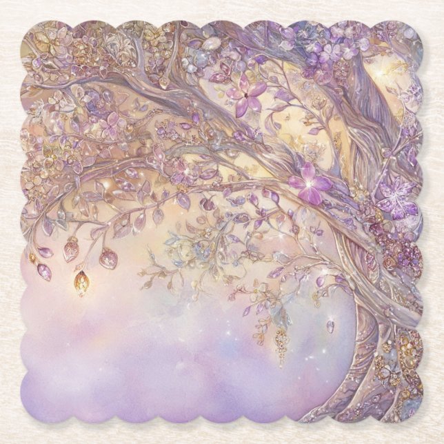 Untersetzer aus beleuchtetem Waldpapier (Vorderseite)