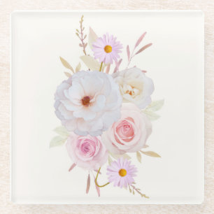 Untersetzer aus Blumenglas