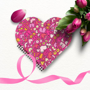 Untersetzer aus bunten Brustmustern Notizbuch