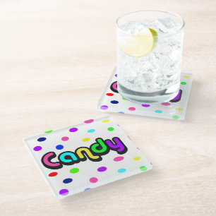 Untersetzer aus Candy-Glas