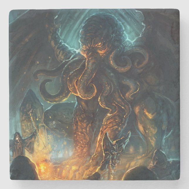 Untersetzer aus Cthulhu-Marmor (Vorderseite)