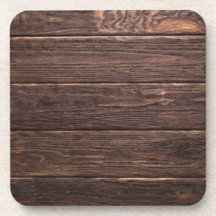 Untersetzer aus dunkelbraunem Holz Set