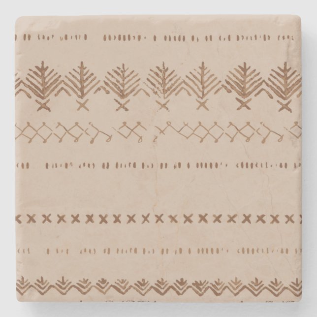 Untersetzer aus geometrisch geformtem Boho-Stamm (Vorderseite)