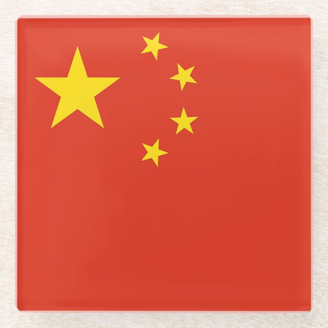 Untersetzer aus Glas mit China (Vorderseite)