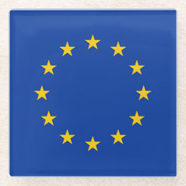 Untersetzer aus Glas mit der Flagge der europäisch