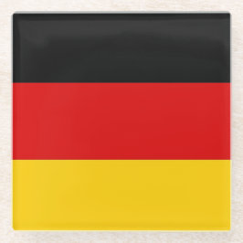 Untersetzer aus Glas mit der Flagge Deutschlands