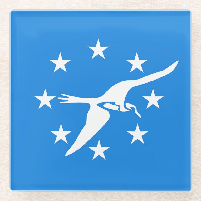 Untersetzer aus Glas mit der Flagge von Corpus Chr (Vorderseite)