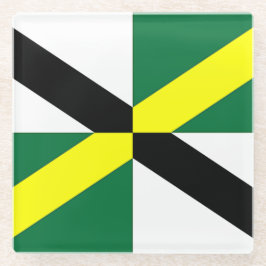 Untersetzer aus Glas mit der Flagge von Monterey, 