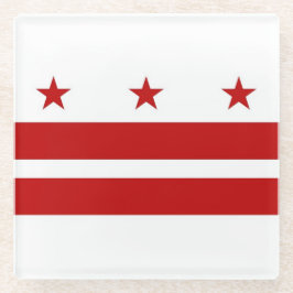 Untersetzer aus Glas mit der Flagge von Washington