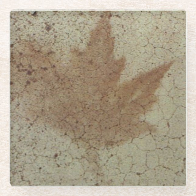 Untersetzer aus Glas mit Leaf-Aufdruck (Vorderseite)