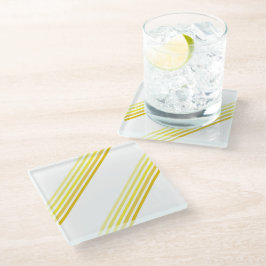 Untersetzer aus Glas - Schatten von gelben, diagon