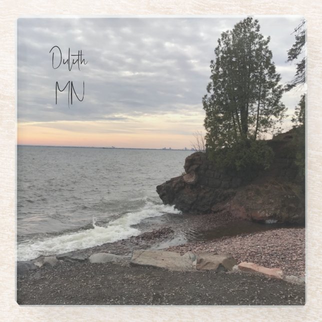 Untersetzer aus Glas, Uferpromenade in Duluth (Vorderseite)