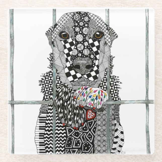 Untersetzer aus Glaßglas (Vorderseite)