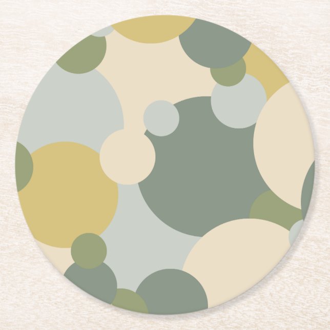 Untersetzer aus grüngelbem Molekül (Vorderseite)