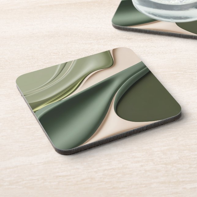 Untersetzer aus hartem Kunststoff in stilvoller Gr (Linke Seite)