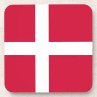 Untersetzer aus hartem Kunststoff mit dänischer Fl