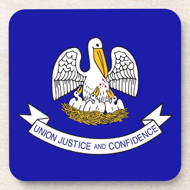 Untersetzer aus hartem Kunststoff mit der Flagge L (Vorderseite)