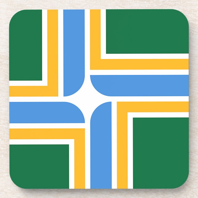 Untersetzer aus hartem Kunststoff mit der Flagge v (Vorderseite)