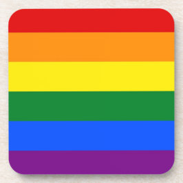 Untersetzer aus hartem Kunststoff mit der Pride-Fl